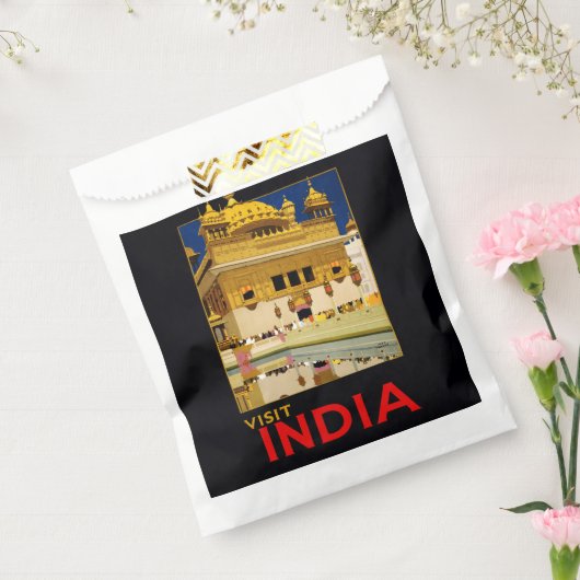 India reisposter indiase  kunst bedankzakje (Gezegeld)