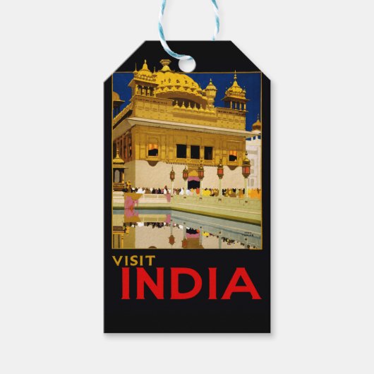 India reisposter indiase  kunst cadeaulabel (Voorkant)