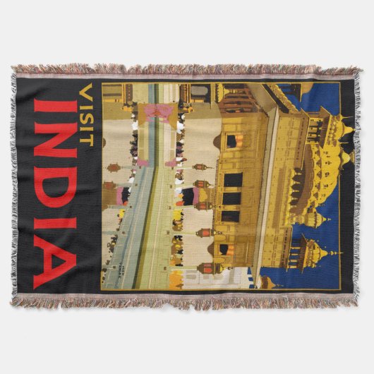India reisposter indiase kunst deken (Voorkant)