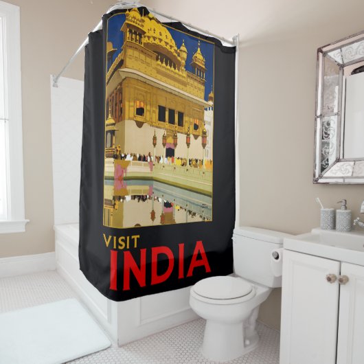 India reisposter indiase  kunst douchegordijn (In situ)