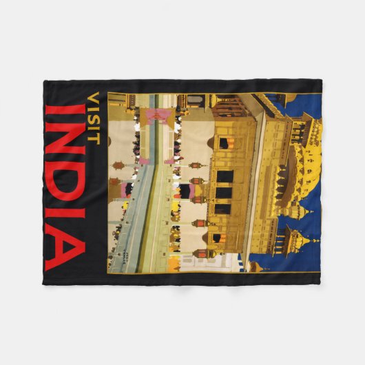 India reisposter indiase kunst fleece deken (Voorkant (Horizontaal))