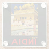 India reisposter indiase  kunst glazen onderzetter (Achterkant)