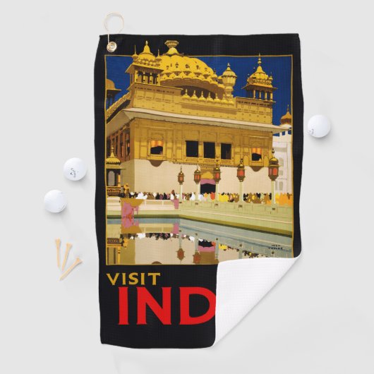 India reisposter indiase  kunst golfhanddoek (Insitu)