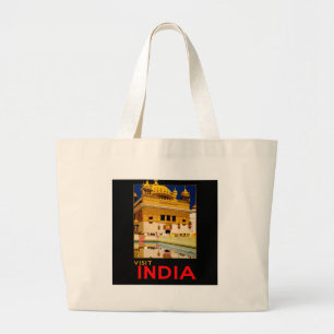 India reisposter indiase kunst grote tote bag