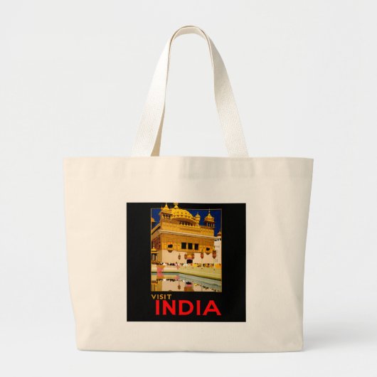India reisposter indiase  kunst grote tote bag (Voorkant)