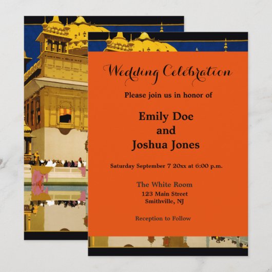 India reisposter indiase  kunst kaart (Voorkant / Achterkant)