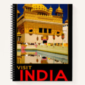 India reisposter indiase  kunst notitieboek (Voorkant)