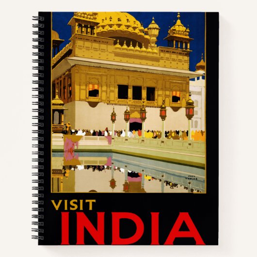India reisposter indiase  kunst notitieboek (Voorkant)