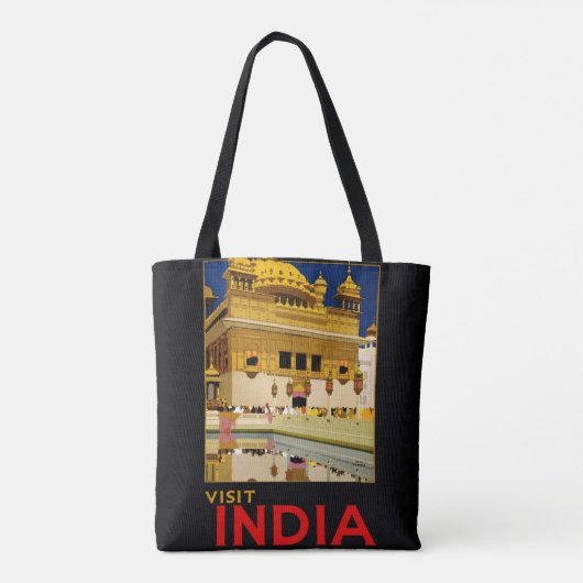 India reisposter indiase  kunst tote bag (Achterkant)