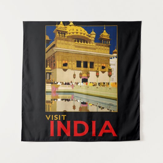 India reisposter indiase  kunst wandkleed (Voorkant)