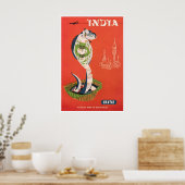 India Reisposter Indiase Kunstprint Qantas Poster (Keuken)