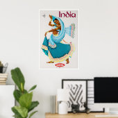 India Reisposter Indiase Vrouw Kunst Sabena Print (Thuiskantoor)