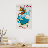 India Reisposter Indiase Vrouw Kunst Sabena Print (Keuken)