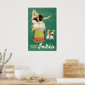 India Reisposter Manipuri Danser Kunstprint Poster (Keuken)