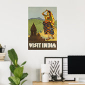 India Reisposter Print Indiase Kunst (Thuiskantoor)