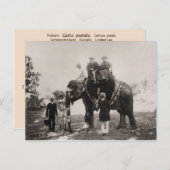 India, reizen door olifant Briefkaart (Voorkant / Achterkant)