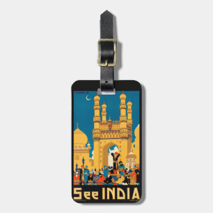 India Reizen Poster Aangepast bagagelabel