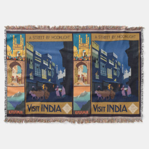 India Reizen Poster Collage gooien deken