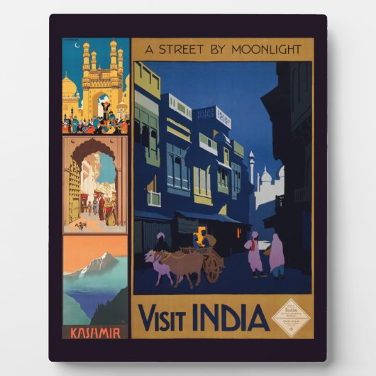 India Reizen Poster Collage plaque Fotoplaat (Voorkant)