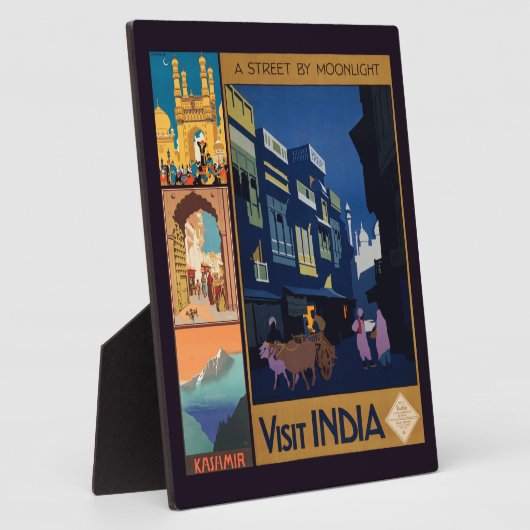India Reizen Poster Collage plaque Fotoplaat (Zijkant)
