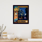 India Reizen Poster Collage poster (Keuken)