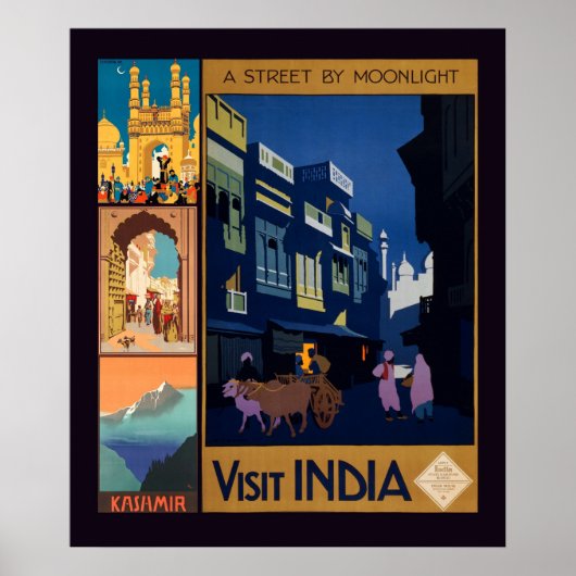 India Reizen Poster Collage poster (Voorkant)