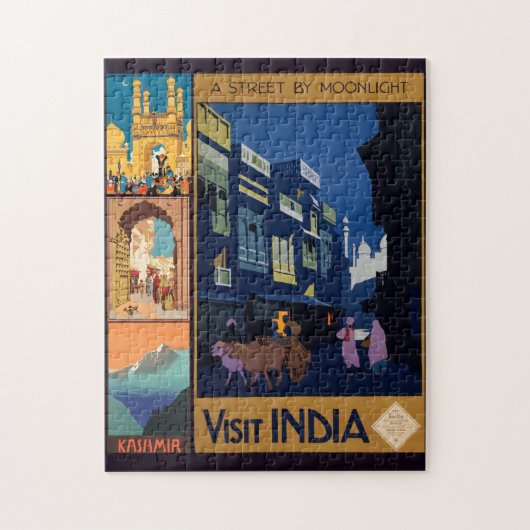 India Reizen Poster Collage puzzel Legpuzzel (Verticaal)