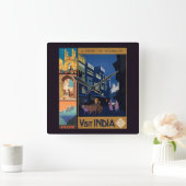 India Reizen Poster Collage wandklok (Huis)