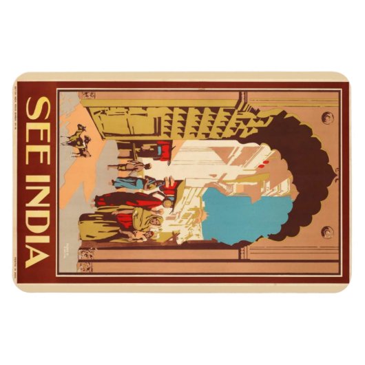 India Reizen Poster Magneet (Horizontaal)