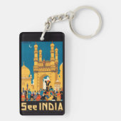 India Reizen Poster Sleutelhanger (achterkant)