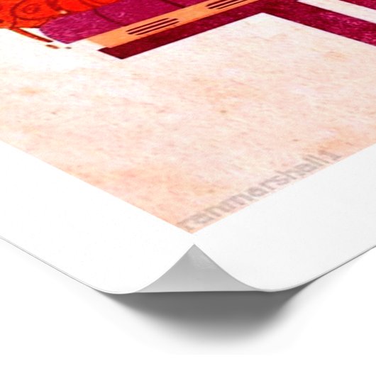 India, rode olifant, oud poster (Hoek)