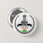India Ronde Button 5,7 Cm (Voorkant /achterkant)