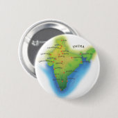 India Ronde Button 5,7 Cm (Voorkant /achterkant)
