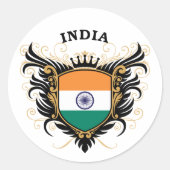 India Ronde Sticker (Voorkant)