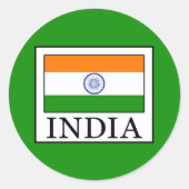 India Ronde Sticker (Voorkant)