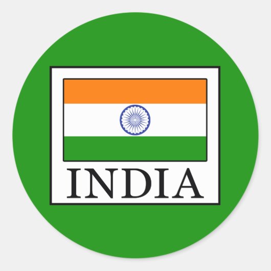 India Ronde Sticker (Voorkant)