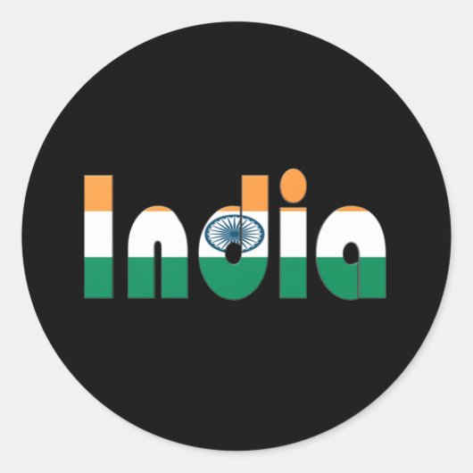 india ronde sticker (Voorkant)