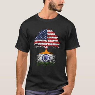 India Roots Flag Naturalisatie persoon uit India T-shirt