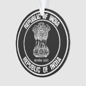 India Round Embleem Ornament (voorkant)