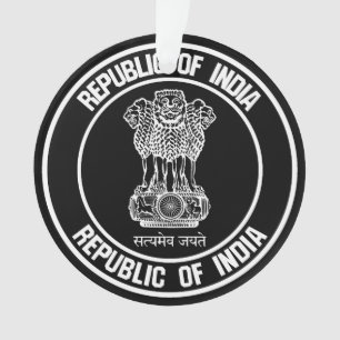 India Round Embleem Ornament