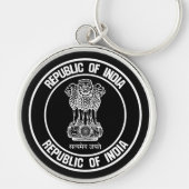 India Round Embleem Sleutelhanger (Voorkant)
