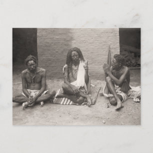 India, Sadhus, Indische heilige mannen Briefkaart