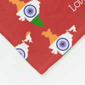 INDIA-scripts Christelijk LOVE HOESJES Red Fleece Deken (Hoek)