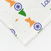 INDIA Scripts Christelijk LOVE HOESJES White Fleece Deken (Hoek)