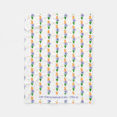 INDIA Scripts Christelijk LOVE HOESJES White Fleece Deken (Voorkant)