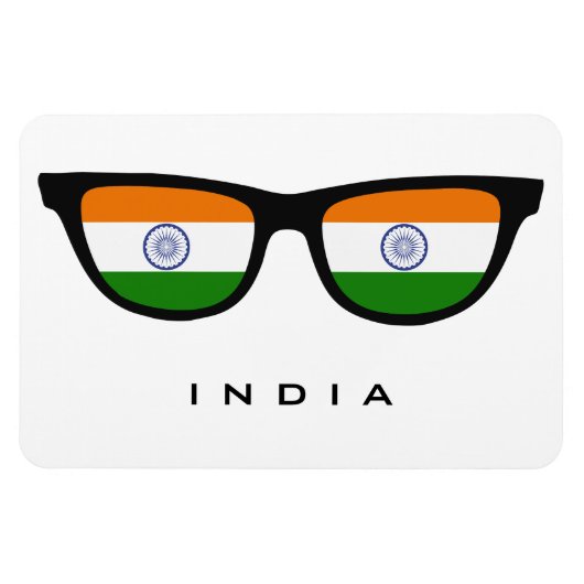 India Shades aangepaste tekst & kleurmagneet Magneet (Horizontaal)