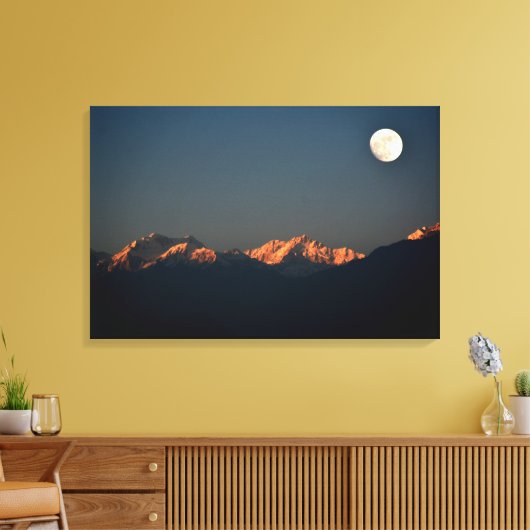 India - Sikkim, Pelling sunset Canvas Afdruk (Insitu (Woonkamer))