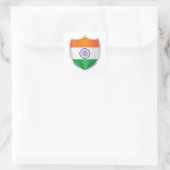 India Silver Shield Flag Vierkante Sticker (Tas)