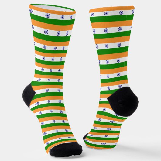 India Socks, patriottische Indische vlag mode Sokken (Gebogen)