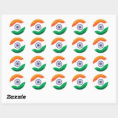 India speciale dag Trotse Indiaan Ronde Sticker (Vel)